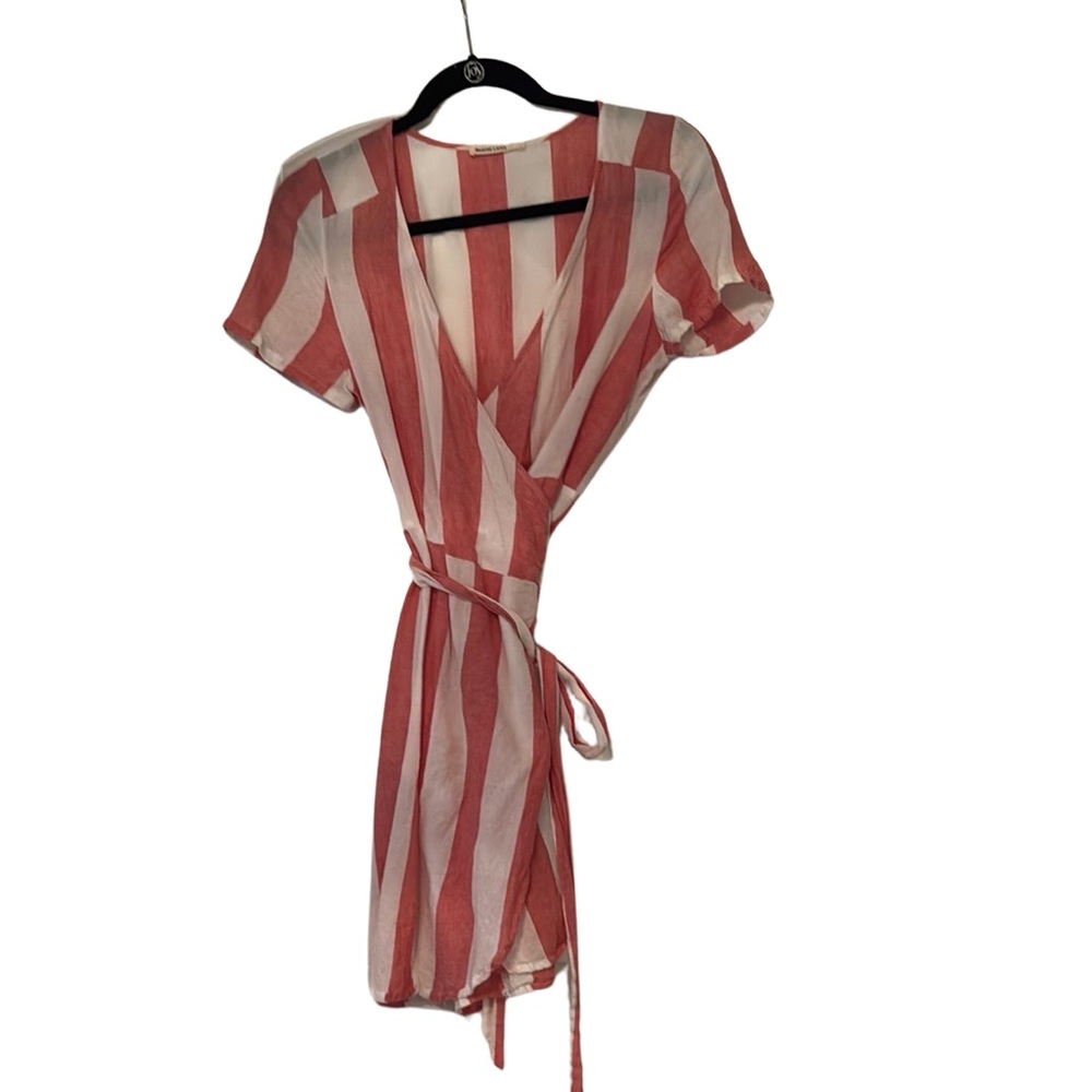 Marine Layer Red and White Striped Dress